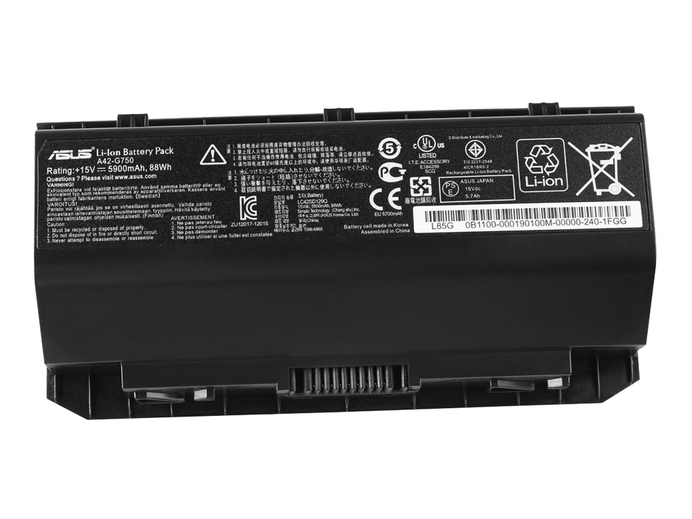 5900mAh 8 Zellen Asus G750JM Akku