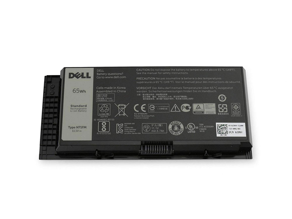 Original 6 Zellen 65Whr Dell Precision M6800-7796 Akku