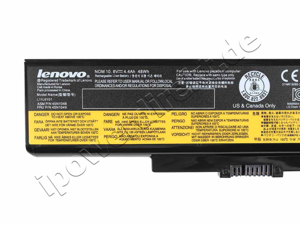 6 Zellen Lenovo G580 (2189) Akku