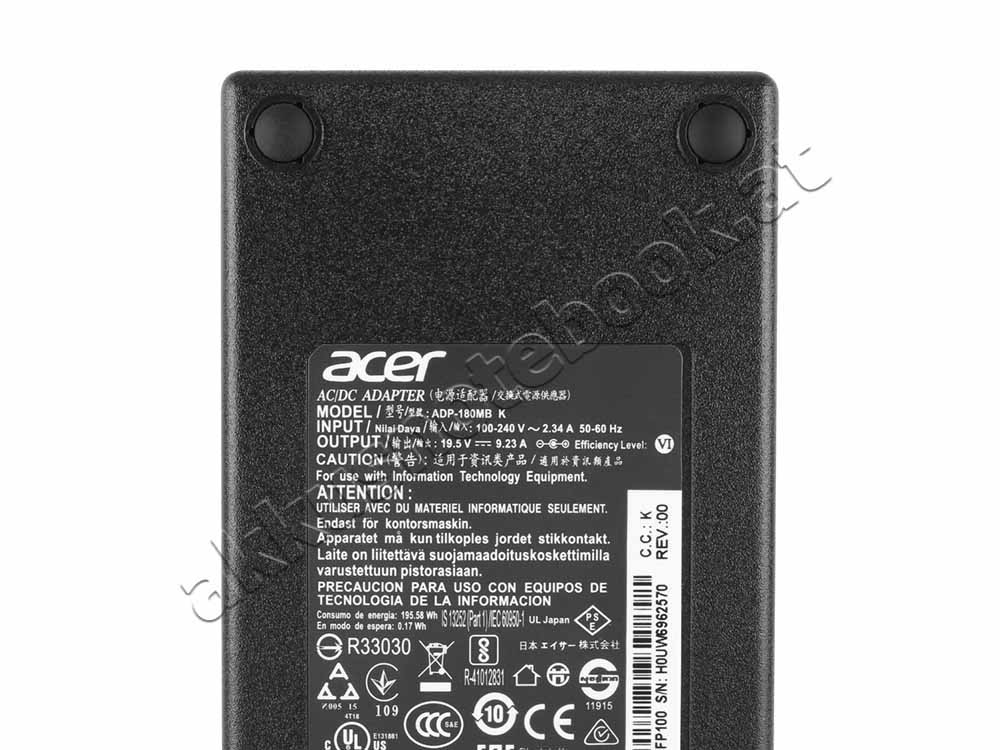 180W Acer Nitro 5 AN515-45-R715(NH.QBSEV.004) Netzteil Ladegerät