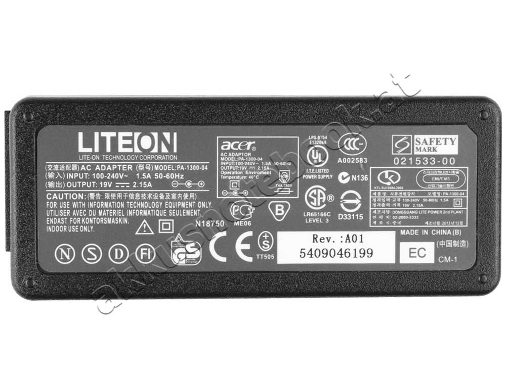 40w Acer Aspire One AO753-U341RR Netzteil Ladegerät