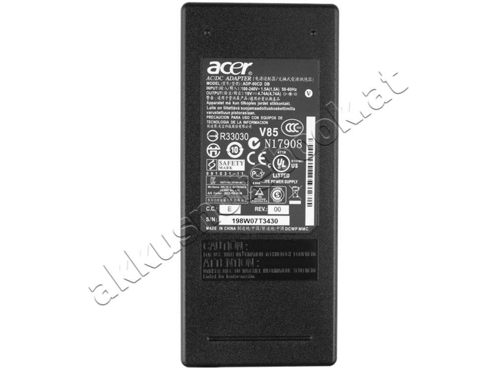 90w Acer Aspire 3 A315-41-R70P Netzteil Ladegerät