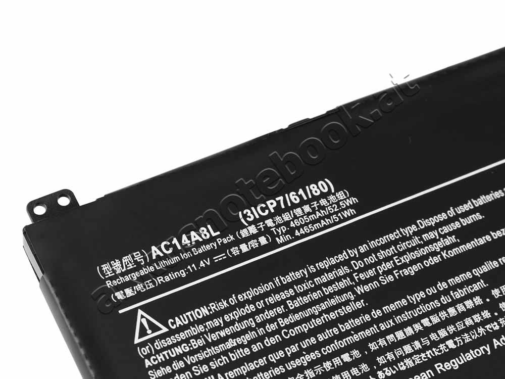 4605mAh 52.5Whr 3 Zellen Akku für Acer Aspire Nitro VN7-572G-54YG