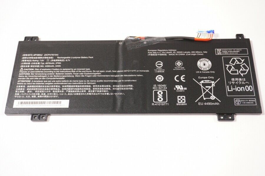 4870mAh 37Wh 2 Zellen Acer Chromebook Spin 11 R751T-C4X0 Akku