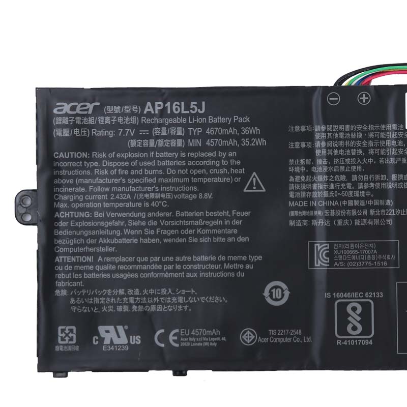 4670mAh 36Wh Akku Acer Chromebook Spin CP311-3H-K0S9(NX.HUVTA.001)