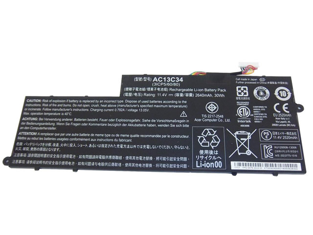 30Wh 2640mah 4 Zellen Acer Aspire E3-111-C0QT Akku