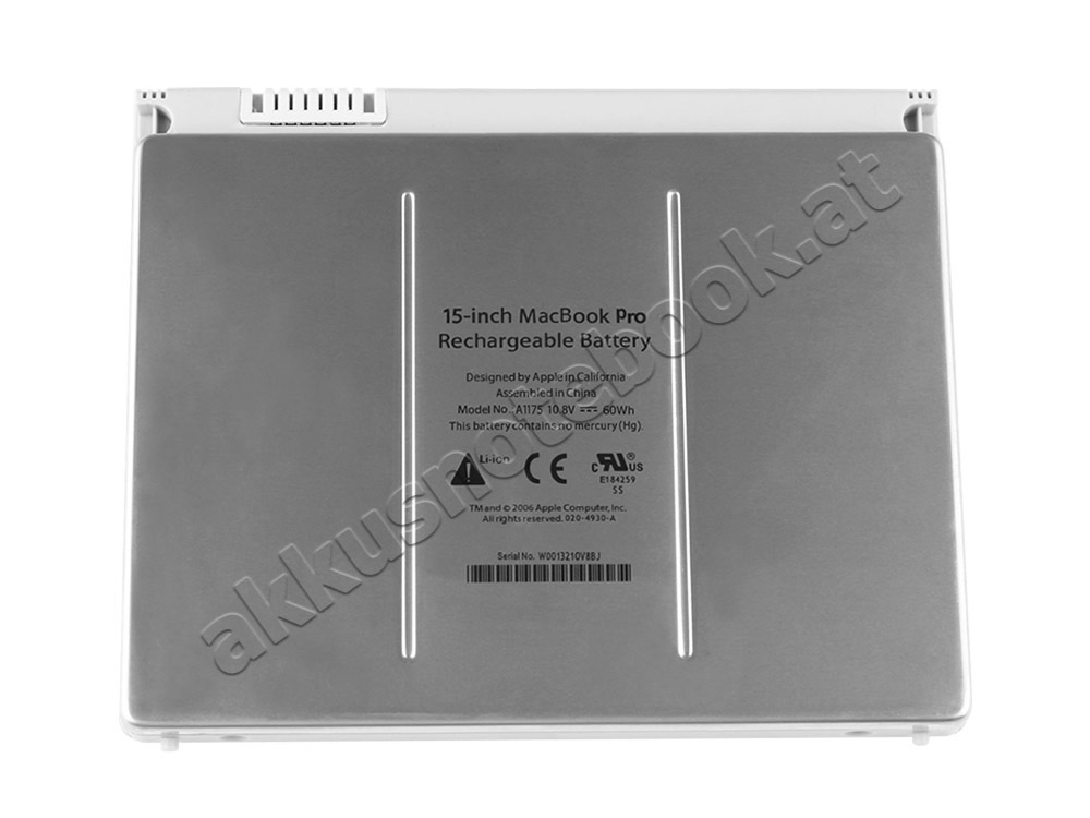 60Wh Apple MacBook Pro 15 MA348J/A MA609LL/A MA600 MA895RS/A Akku