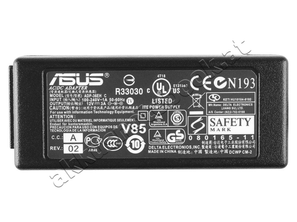 12V 3A 36W Asus Eee PC 1000 Notebook Netzteil