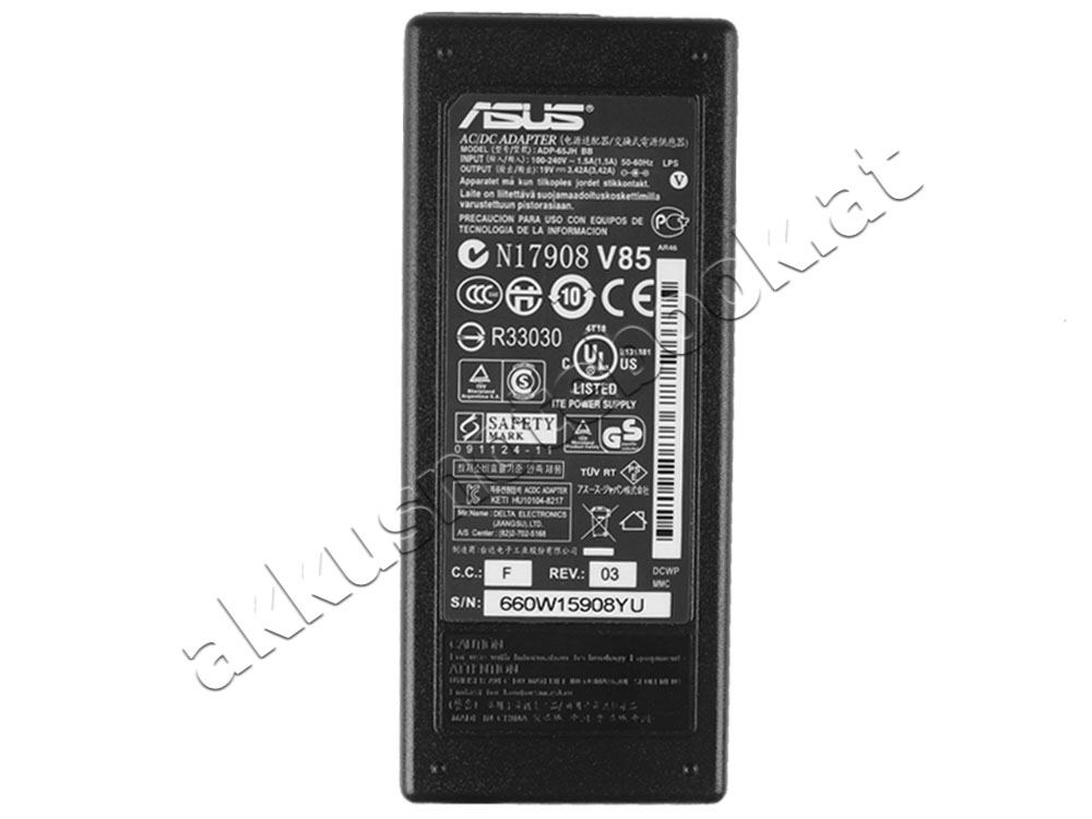 19V 3.42A 65W Asus X5D X5E X5EAC X5EAE Notebook Netzteil