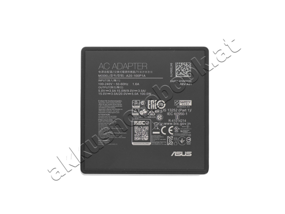 100W USB-C Asus ROG Zephyrus G16 GU605MZ-QR110X Netzteil Ladegerät + Kabel