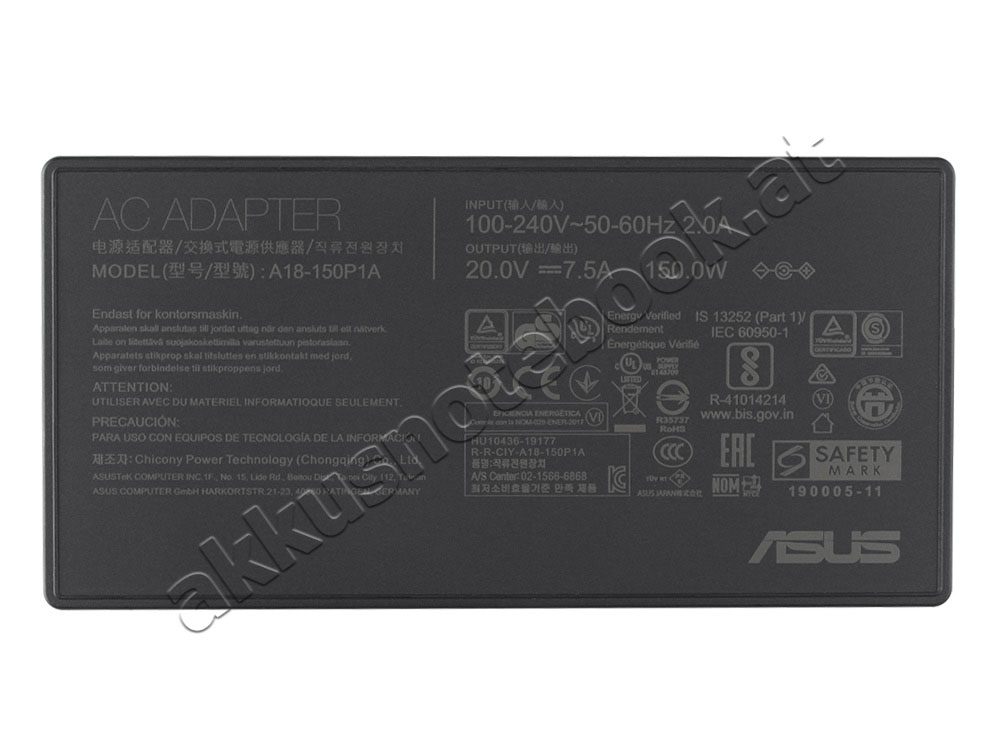 150W Asus TUF565D TUF565DD TUF565DT TUF565DU Netzteil Ladegerät