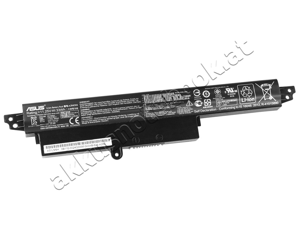 33wh Asus X200CA-CT055H X200CA-CT056H X200CA-CT059H Akku