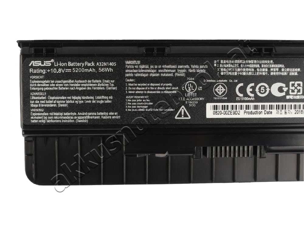 Original 56Wh Asus 0B110-0030000P A32N1405 Akku