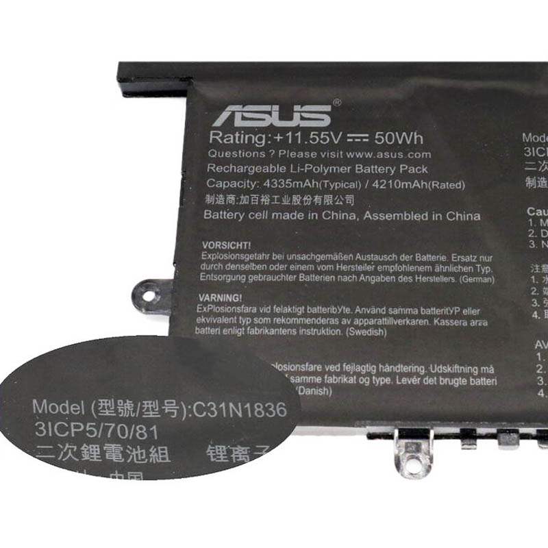 Original 11.55V 4335mAh 50Wh Akku für Asus C31N1836