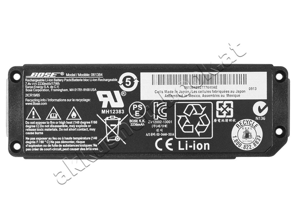 Original 2230mAh 17Wh Akku Bose Soundlink Mini I 061386 063287