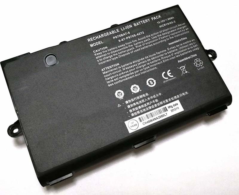 6000mAh 89Wh 8-Zellen Schenker Technologies XMG U726 Akku