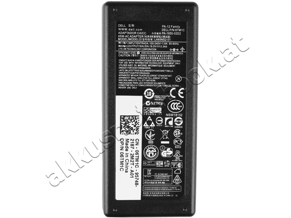 Original 65W Dell Inspiron 5501 P102F001 Netzteil Ladegerät