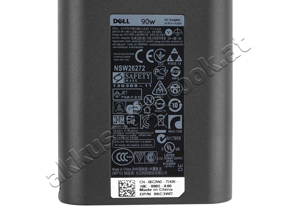 90W Netzteil Ladegerät Dell Latitude 7220 Rugged T03H T03H003