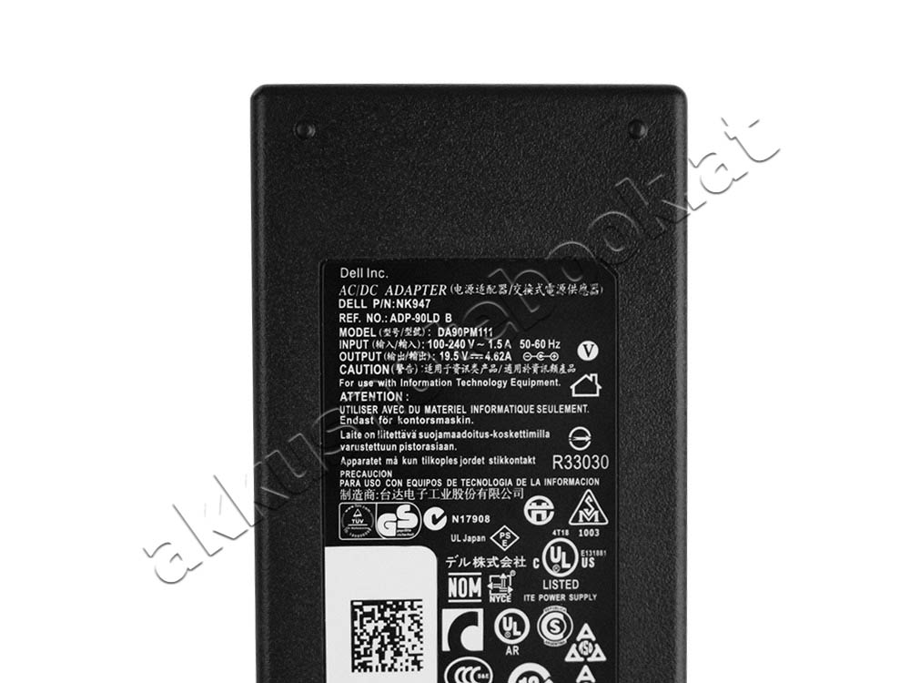 90W Dell XPS XPS15-9375sLV Notebook Netzteil