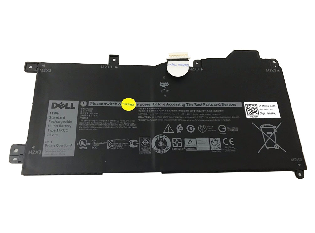 Original 4750mAh 38Wh 2 Zellen Akku Dell 09NTKM