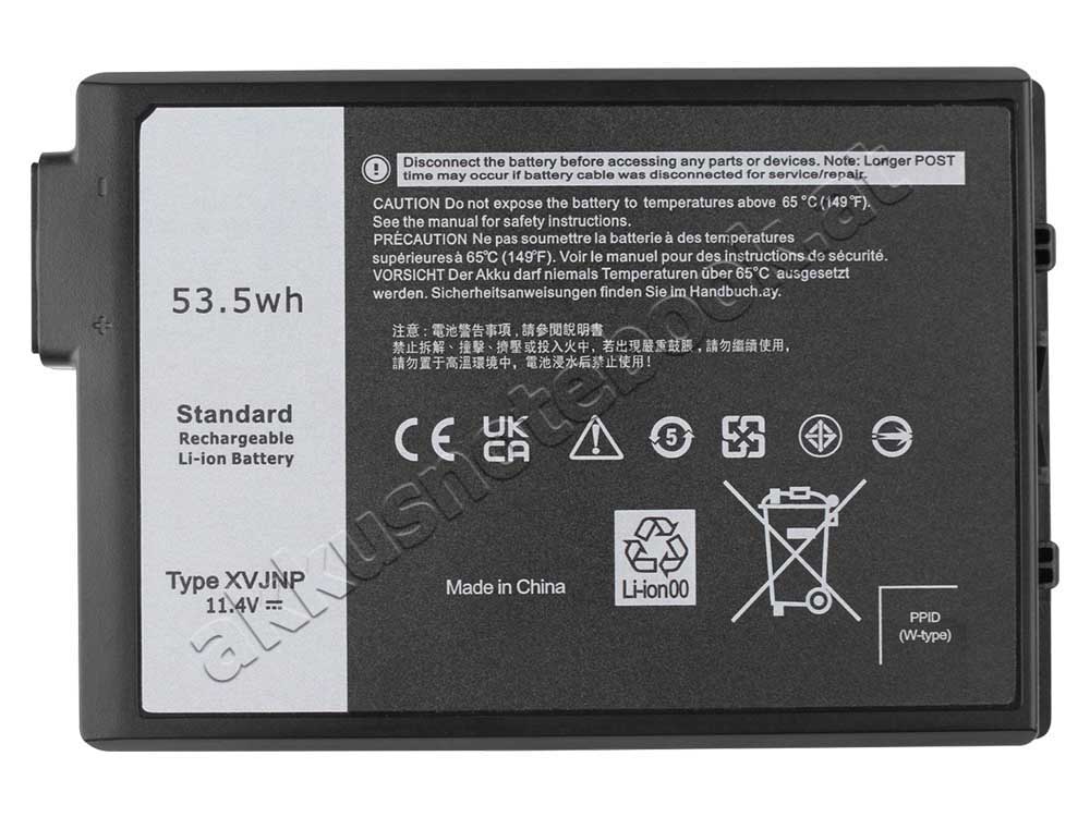 Original 4457mAh 53.5Wh 3-Zellen Dell Latitude 5430 Rugged Akku