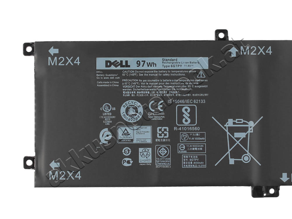 Original 97Wh 6 Zellen Dell XPS 15 7590-D1745 Akku