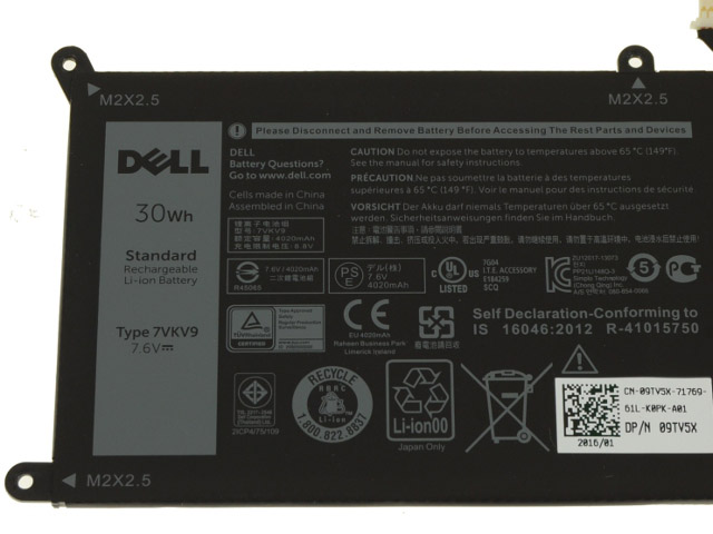 Original 30Wh Akku Dell XPS 12 9250