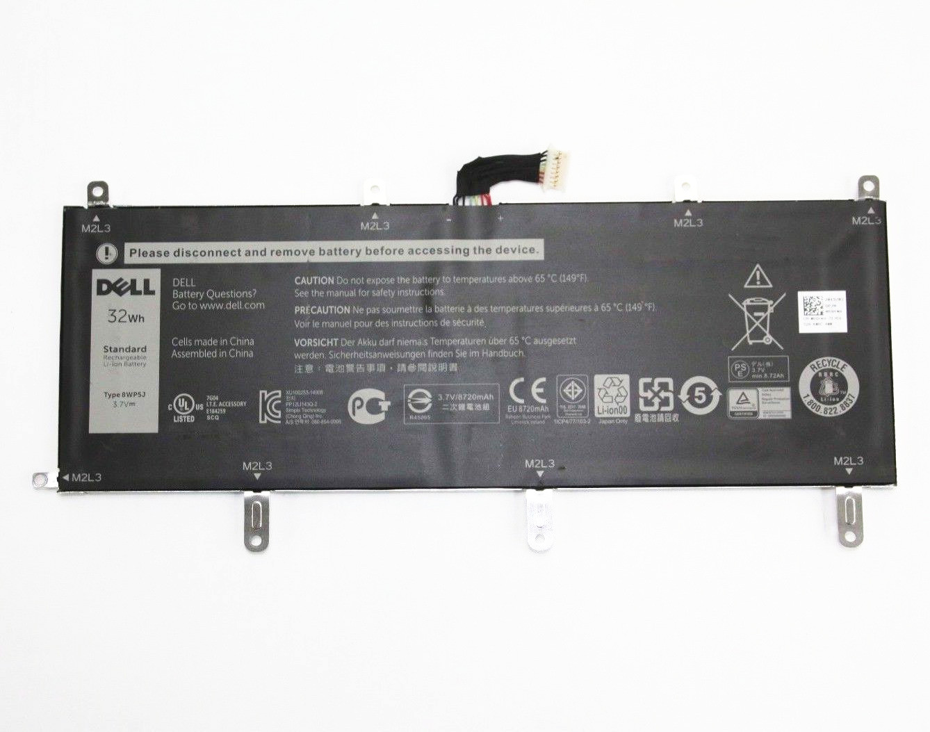 Original 32Wh Akku für Dell Venue 10 Pro 5055 T14G T14G001