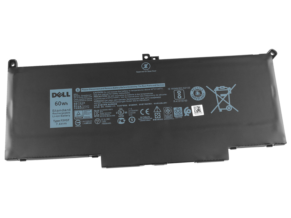 Original 7500mAh 60Wh 4 Zellen Dell Latitude 7480 P73G001 Akku