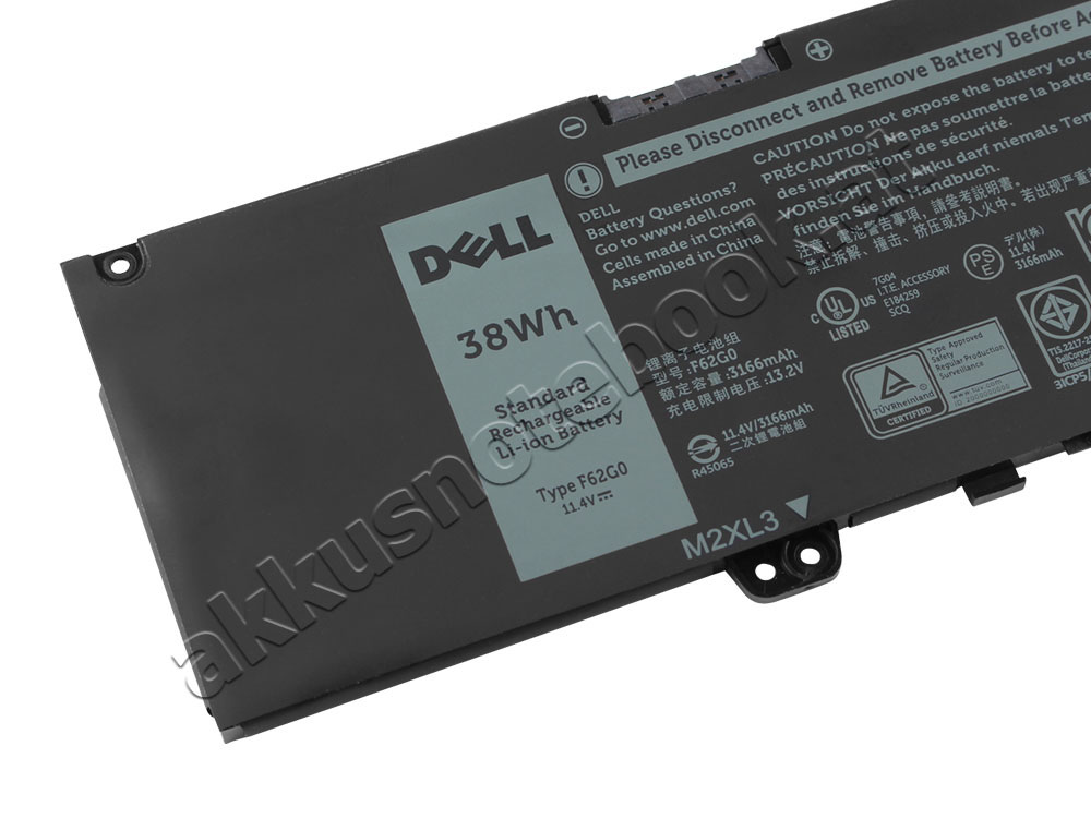 Original 3166mAh 38Wh 3 Zellen Akku Dell Inspiron 13 5370 P87G001