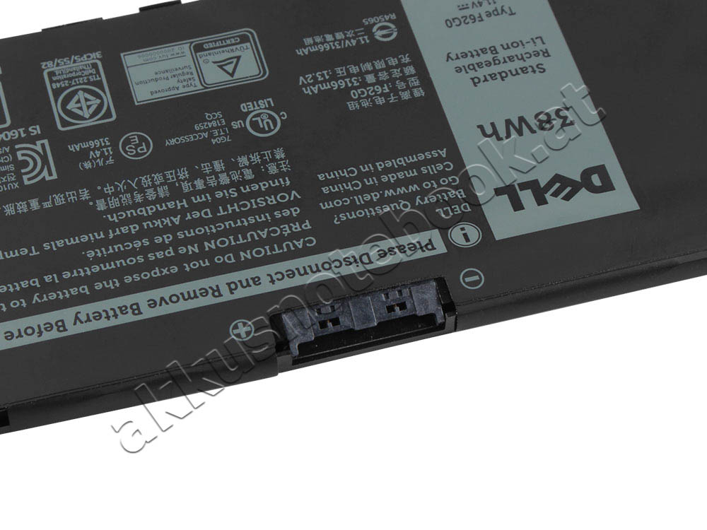 Original 3166mAh 38Wh 3 Zellen Akku Dell Inspiron 13 5370 P87G001