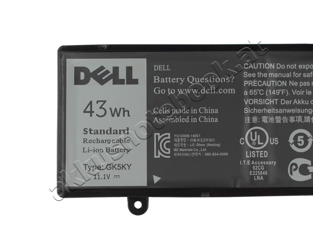 Original 43Wh 3 Zellen Dell Inspiron 7348 2-in-1 P57G P57G001 Akku