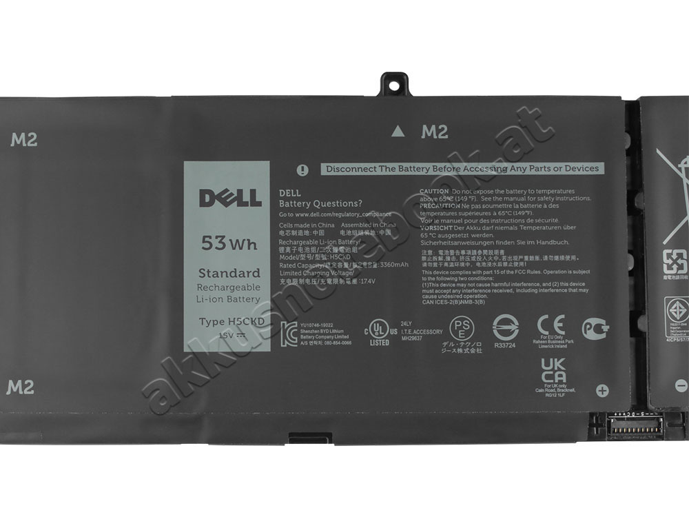 Original 3530mAh 53Wh Akku für Dell Vostro 5301