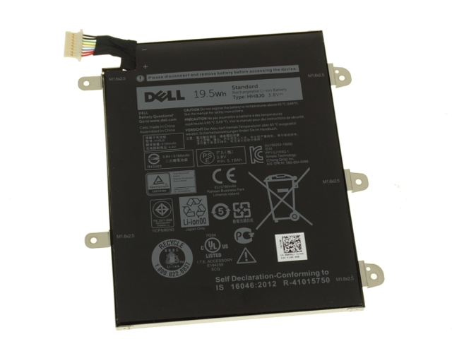 Original 19.5Wh 4-Zellen Dell Venue 8 Pro 5855 T03D001 Akku