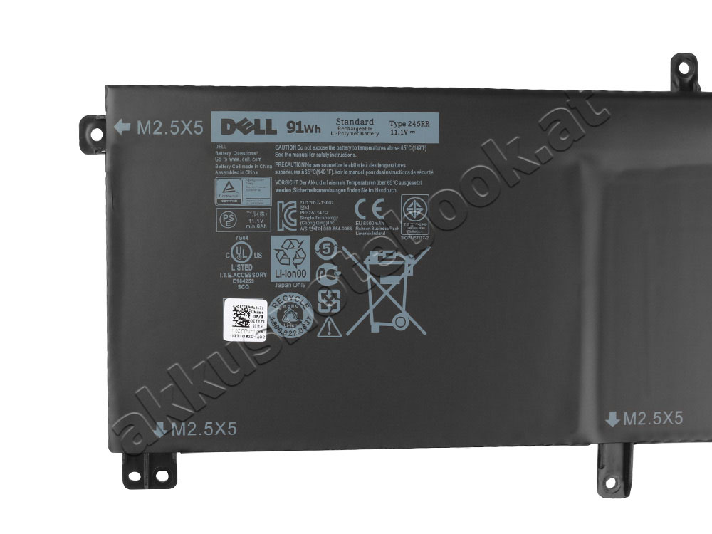 Original 91Whr 9 Zellen Dell Precision M3800 P31F Akku