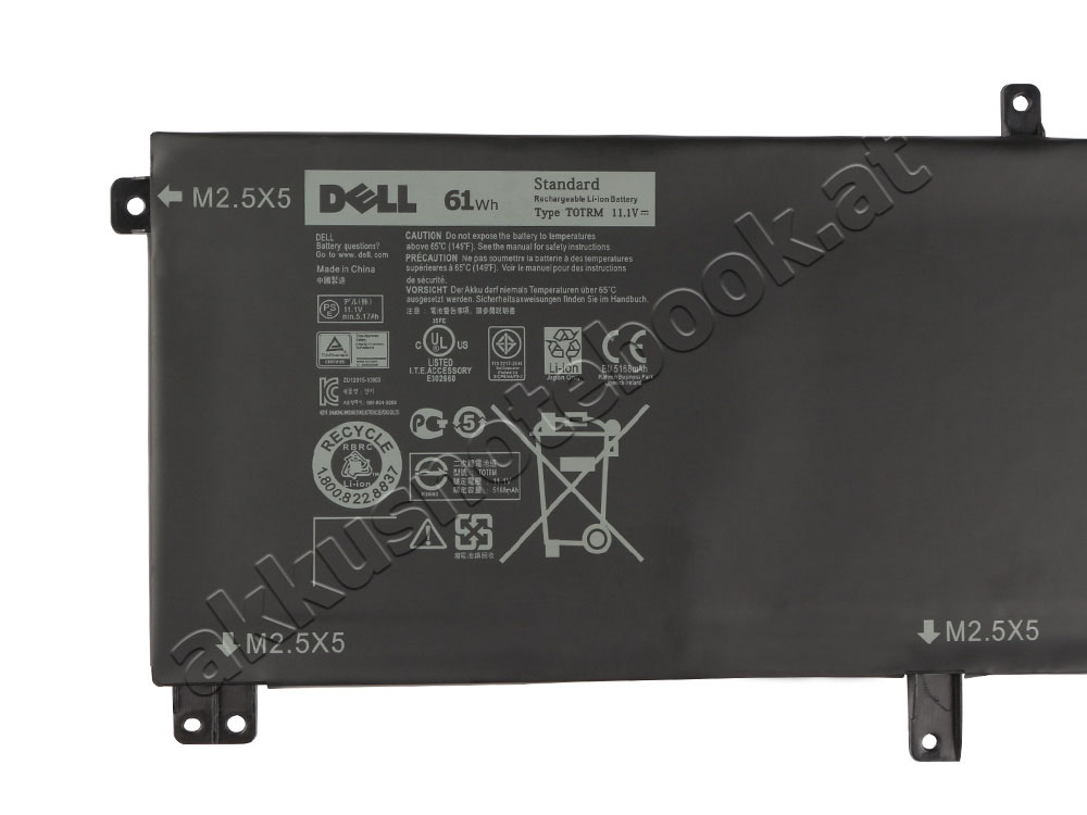 Original 61Wh Akku Dell H76MV 0H76MY