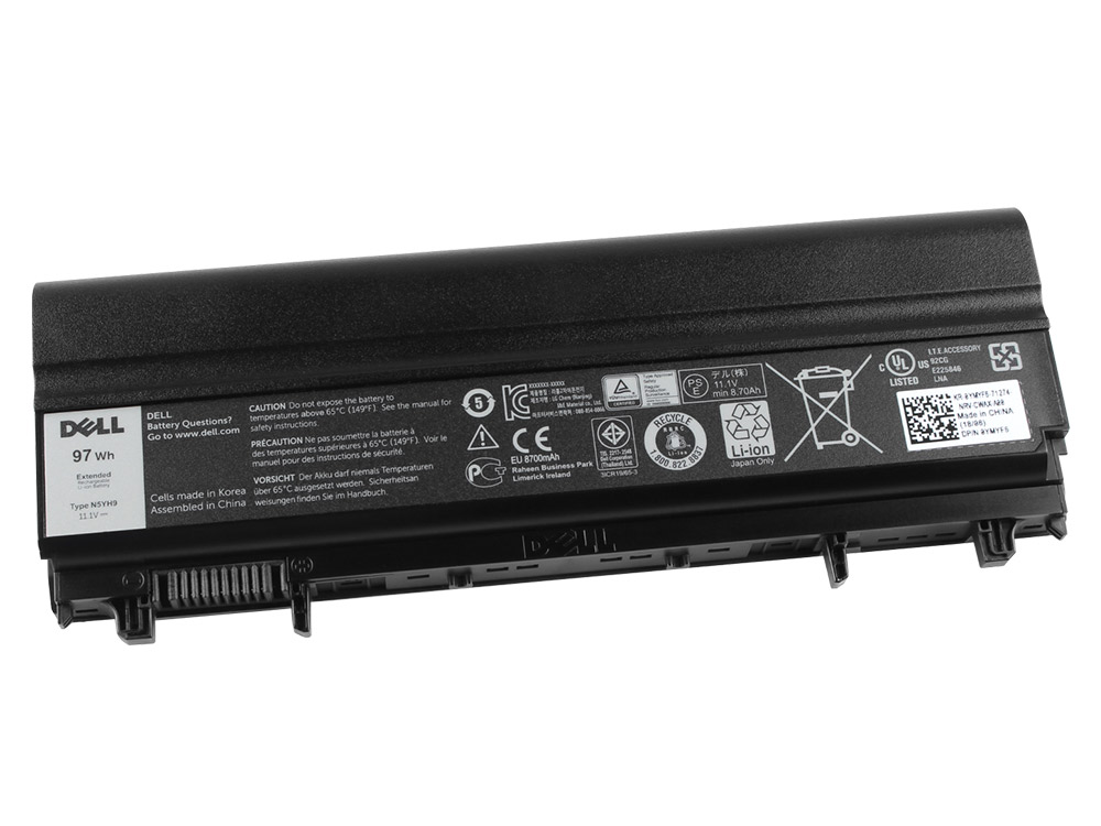 Original 8700mAh 97Wh 9 Zellen Akku Dell Latitude E5440 5440-4668