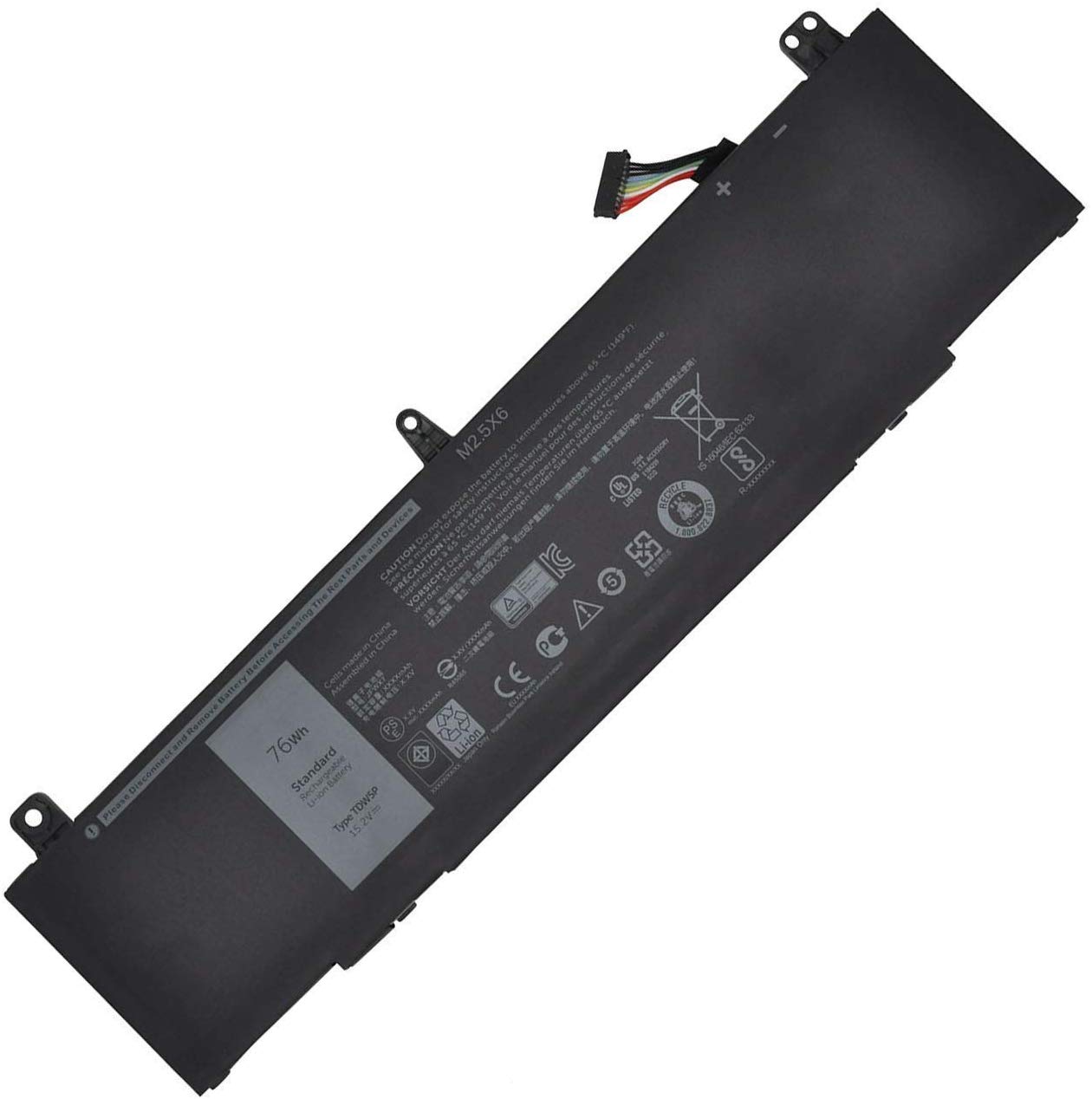 5000mAh 76Wh 4 Zellen Dell Alienware 13 ALW13C-D2728 Akku