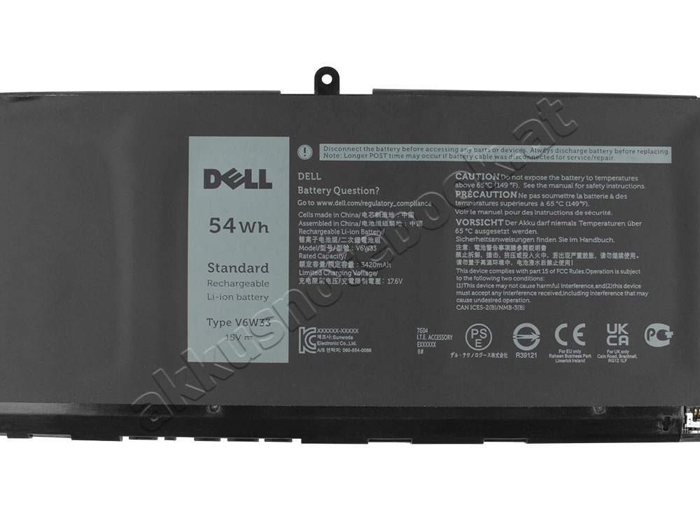 Original 3600mAh 54Wh 4 Zellen Akku für Dell Latitude 3320