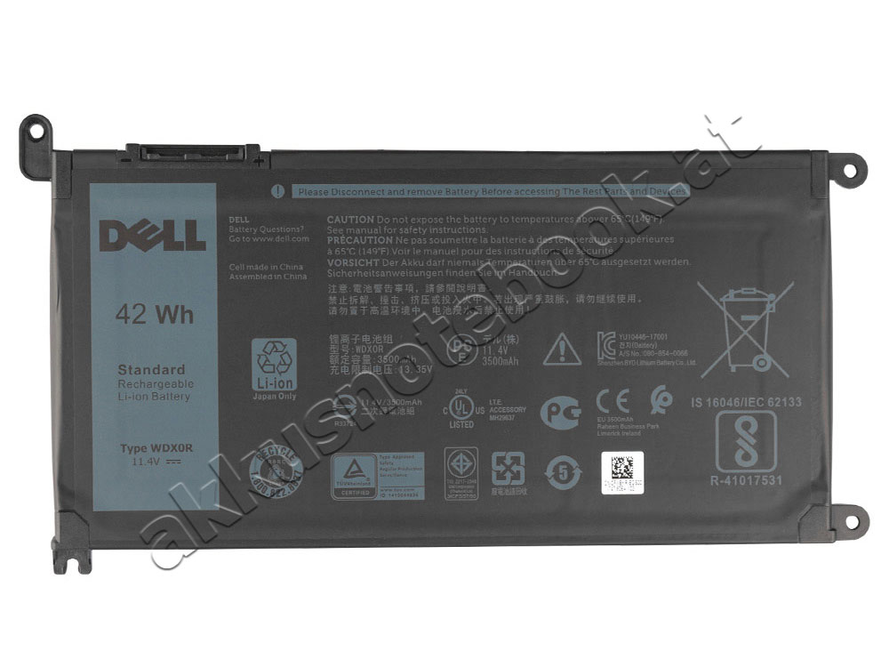 Original 3500mAh 42Wh 3-Zellen Dell Vostro 15 5568 Akku