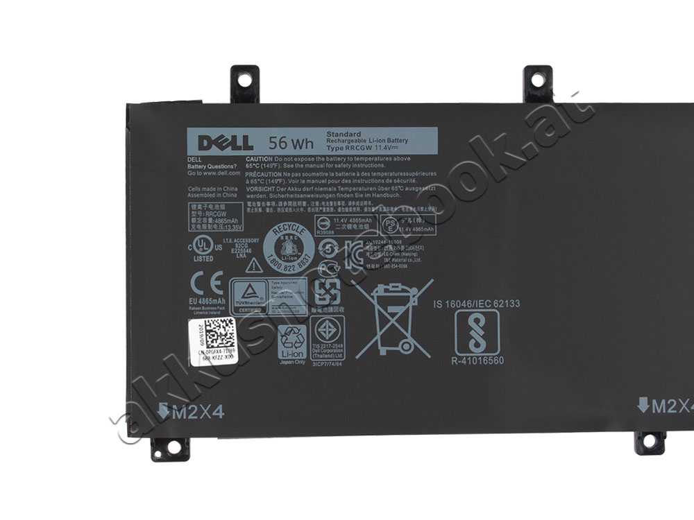 Original 56Wh 3-Zellen Dell Precision 5520-VNJH6 Akku