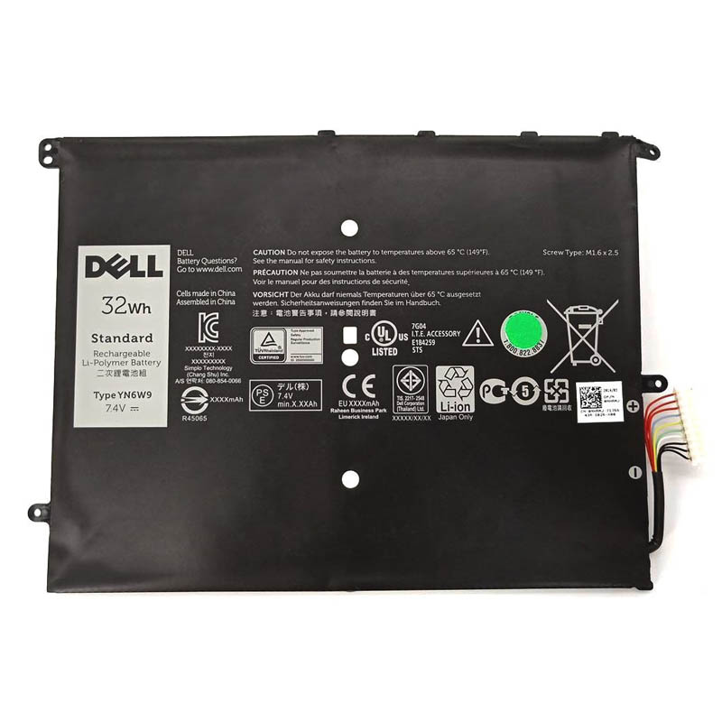 Original 7.4V 4324mAh 32Wh Akku für Dell YN6W9 - zum Schließen ins Bild klicken