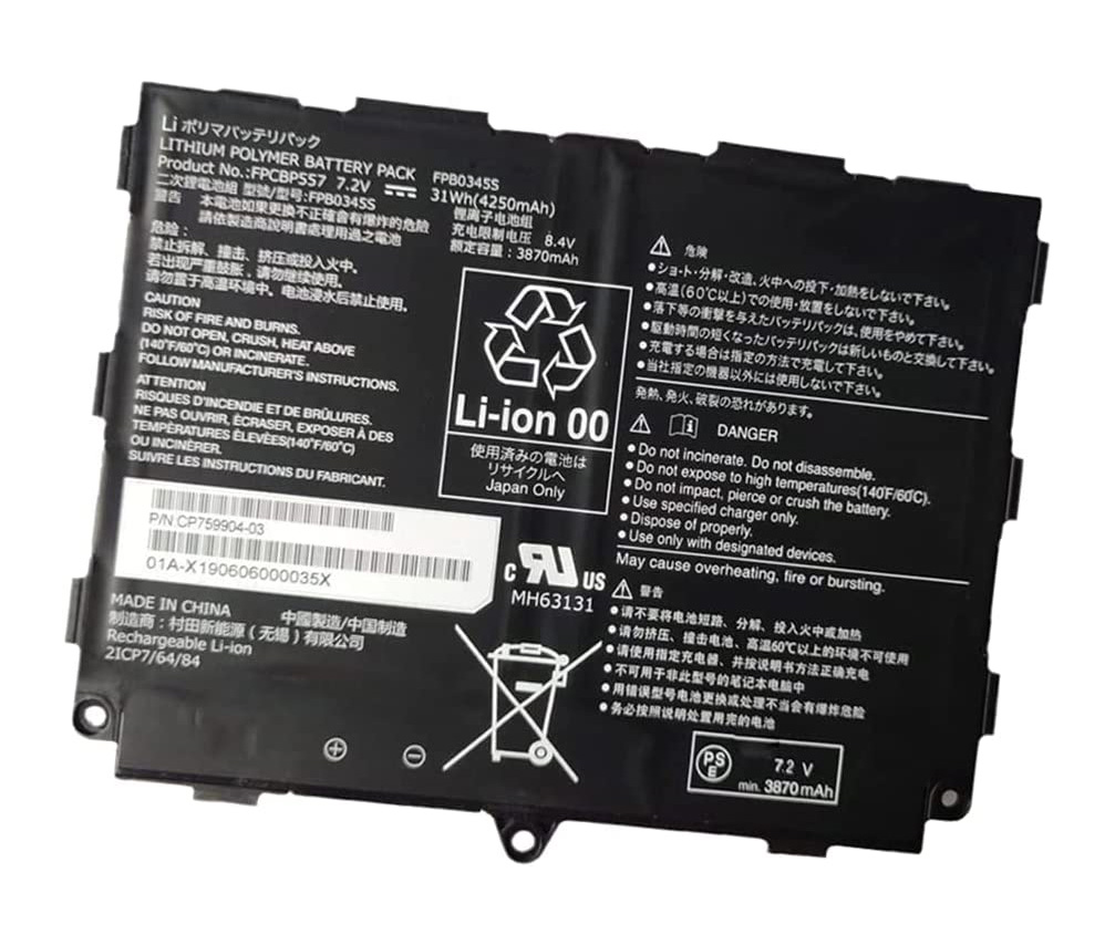 Original 4250mAh 31Wh 2-Zellen Fujitsu FPB0355S Akku