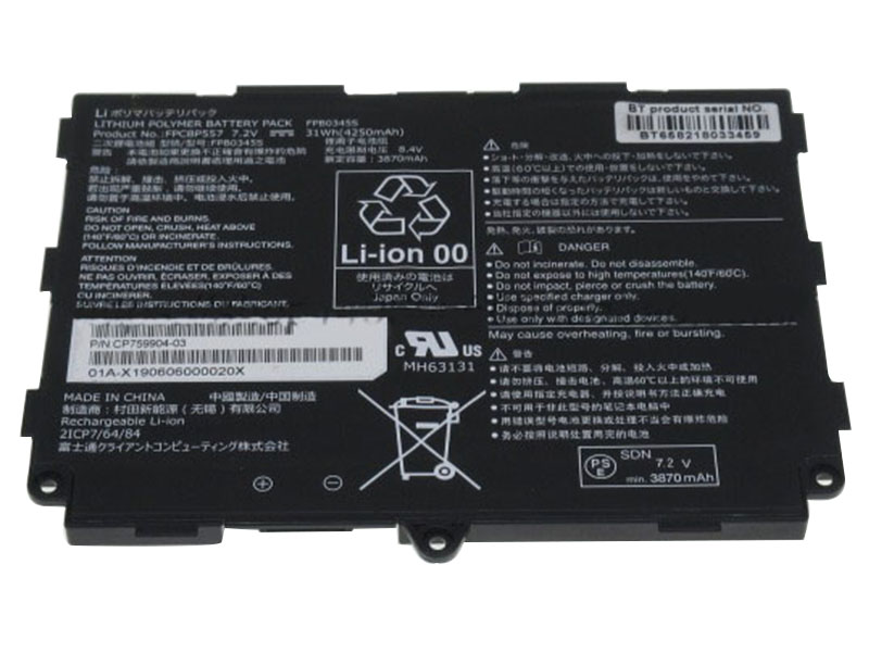 Original 4250mAh 31Wh 2-Zellen Fujitsu CP759904-03 Akku