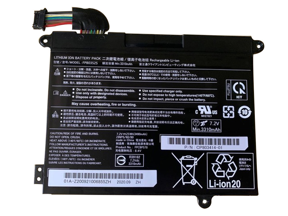 Original 3490mAh 25Wh 4-Zellen Fujitsu CP785911-01 Akku