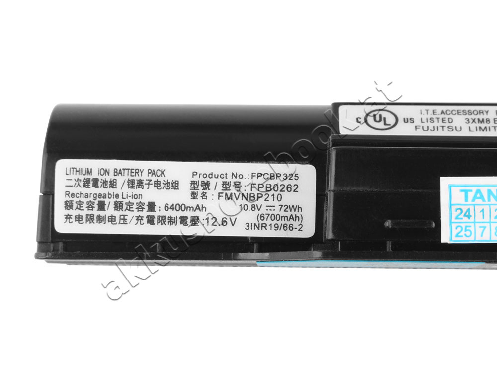 Original 5800mAh 63Wh 6-Zellen Fujitsu FMV-BIBLO MG50W Akku