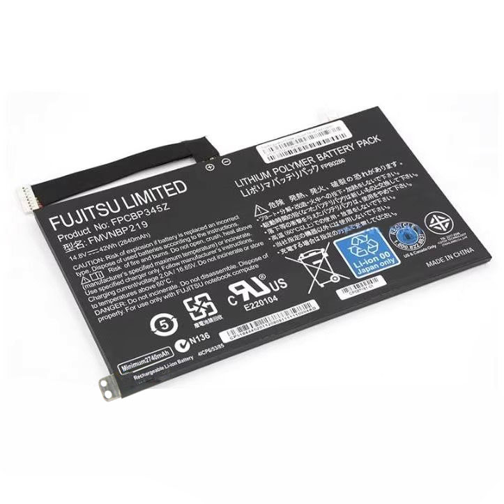 Original 2840mAh 42Wh 4-Zellen Fujitsu FMVNBP219 Akku