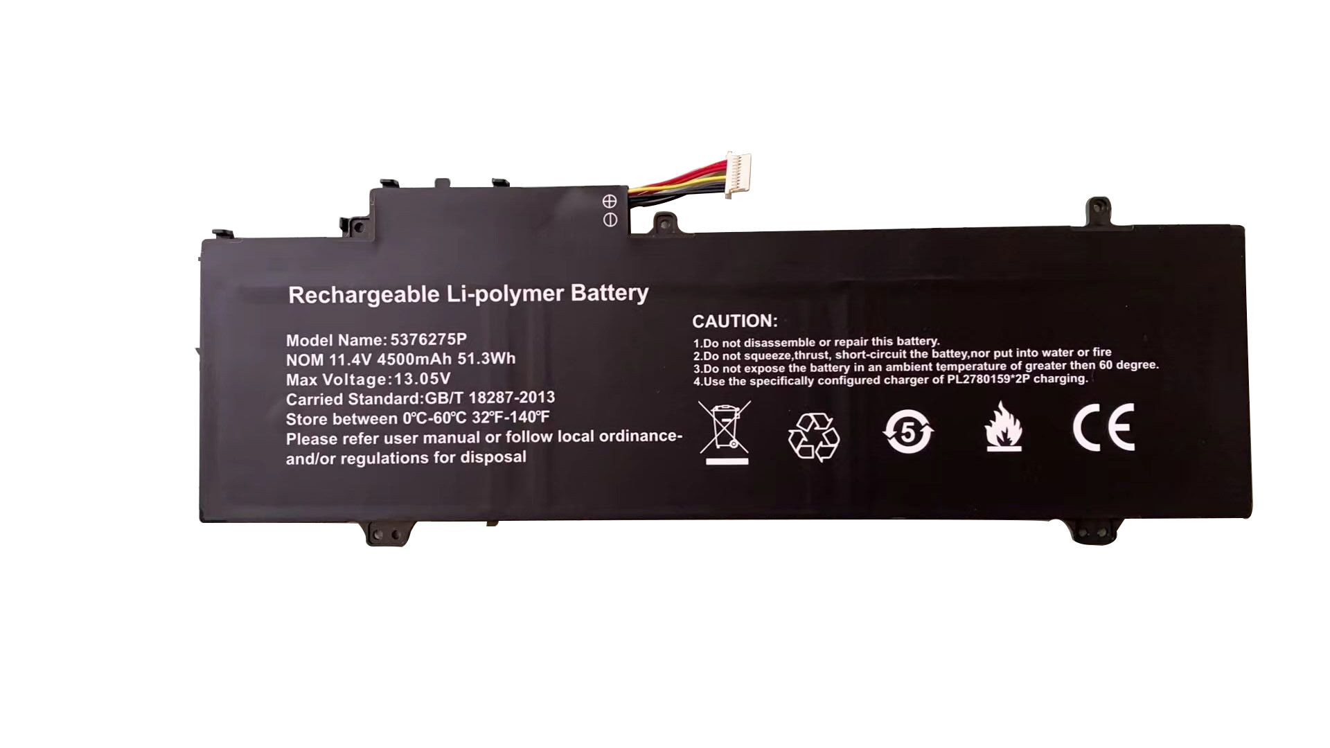 Original 4500mAh 51.3Wh 3-Zellen Gateway 5375275P 5376275P Akku