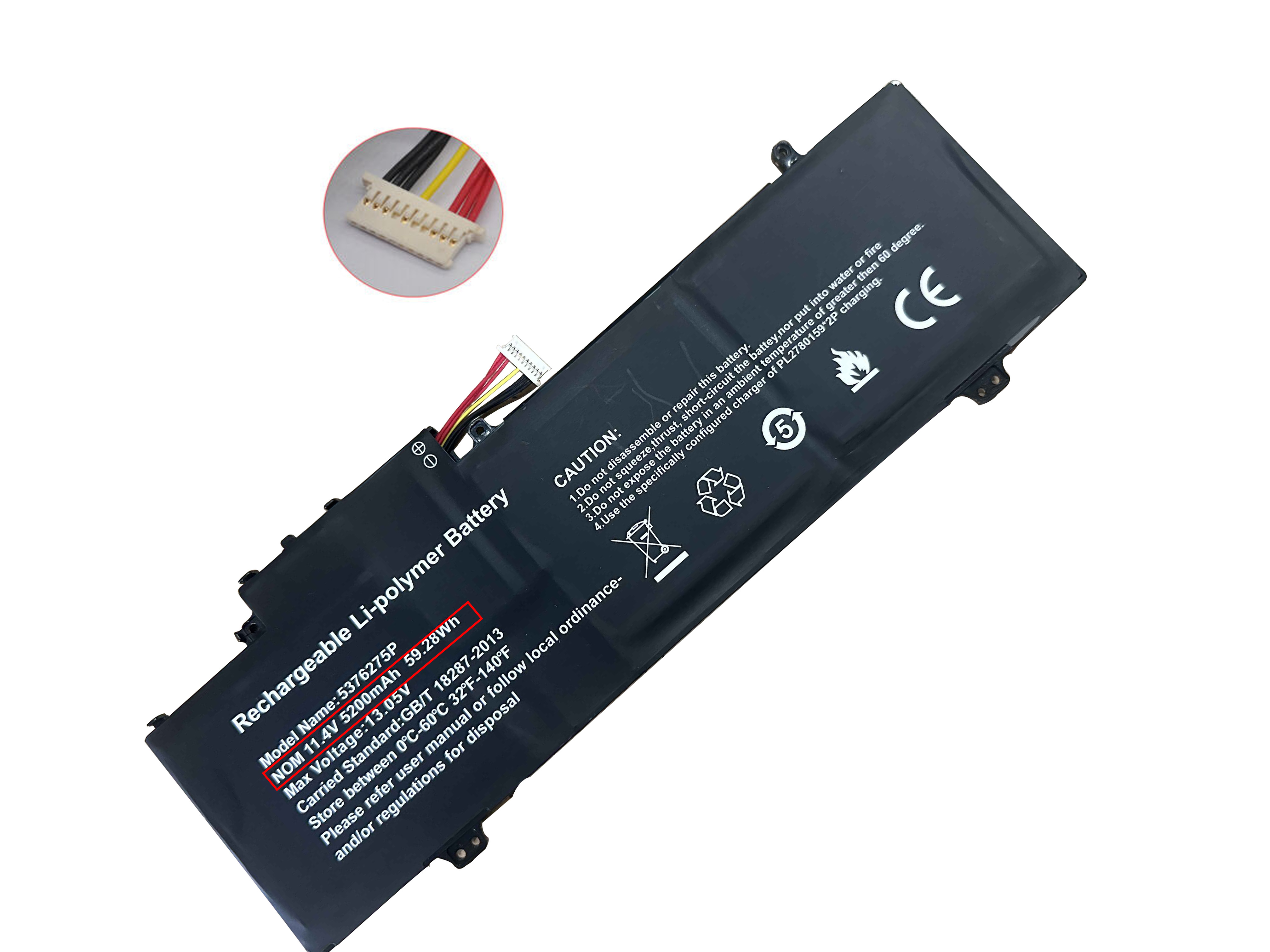 Original 5200mAh 59.28Wh 3-Zellen Gateway NV-509067-3S UTL-509068-3S Akku