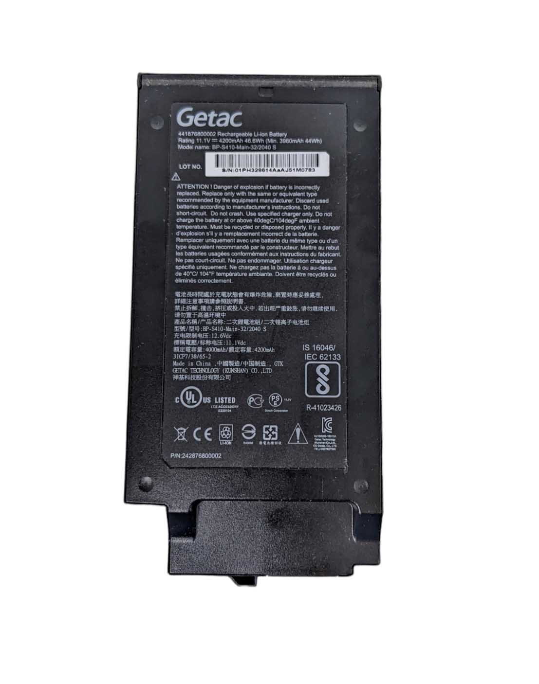 Original 4200mAh 46.6Wh 6-Zellen Getac 242876800002 Akku